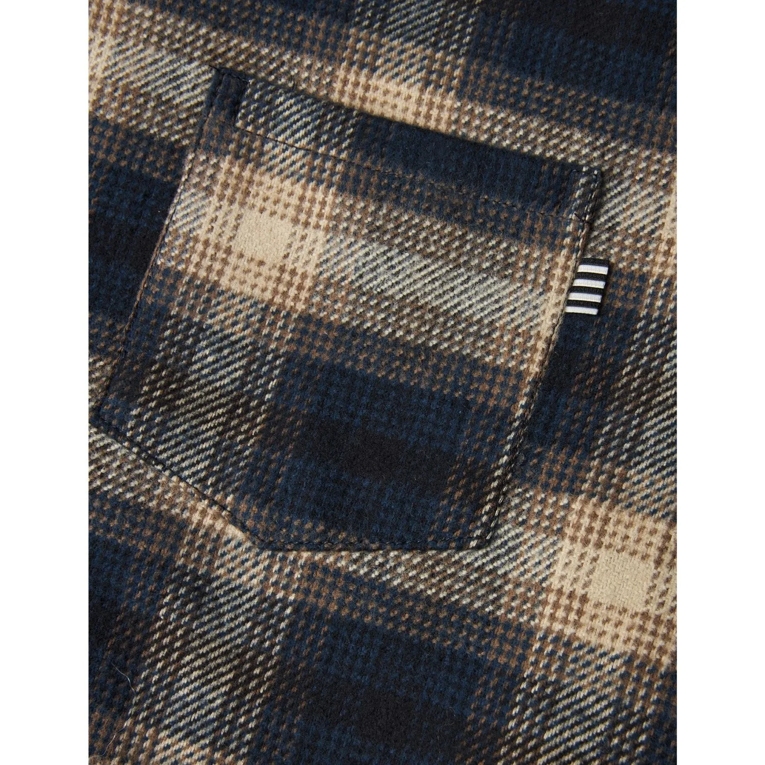 Mads Nrgaard Midnight Navy Check Soft Flannel Svano Shirt