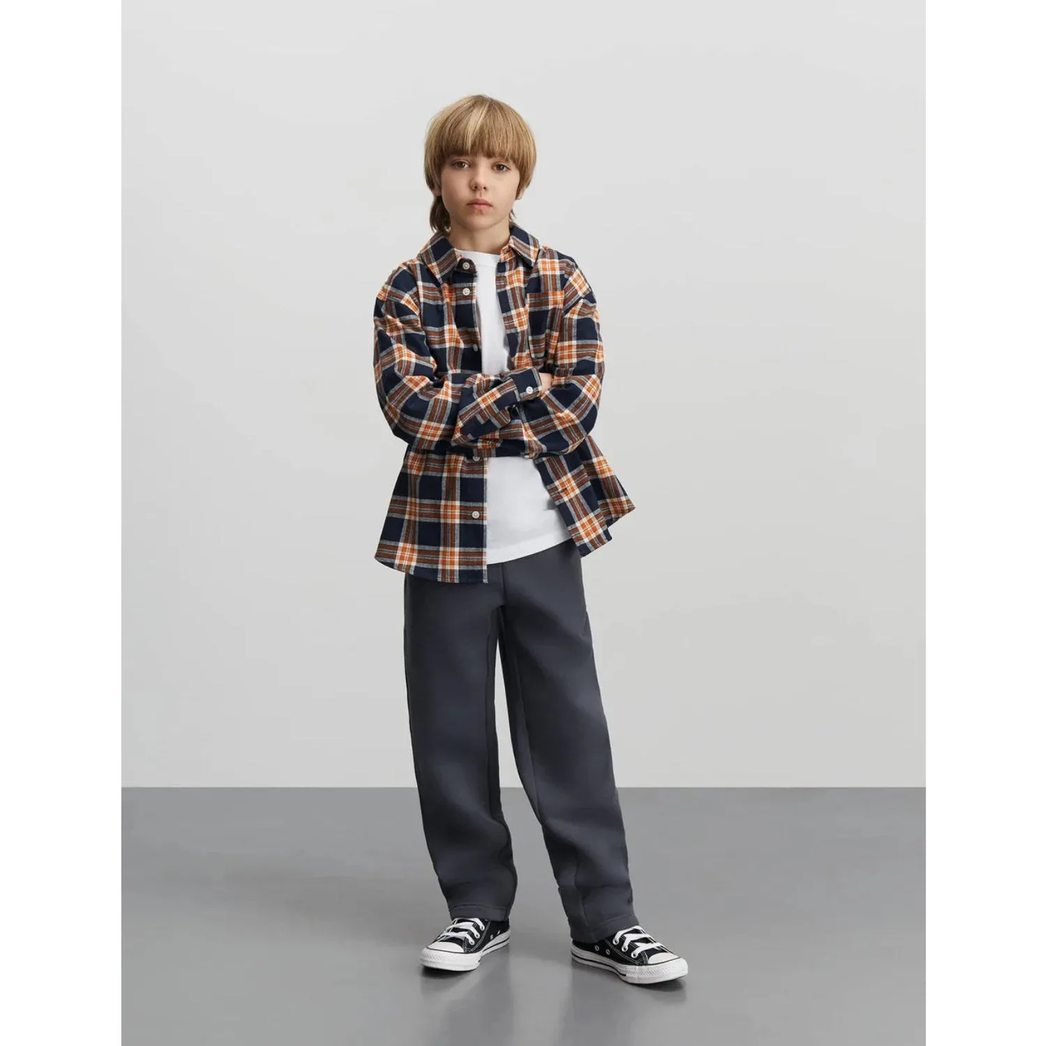 Mads Nrgaard Parisian Night/Orange Clown Fi Check Flannel Svano Shirt
