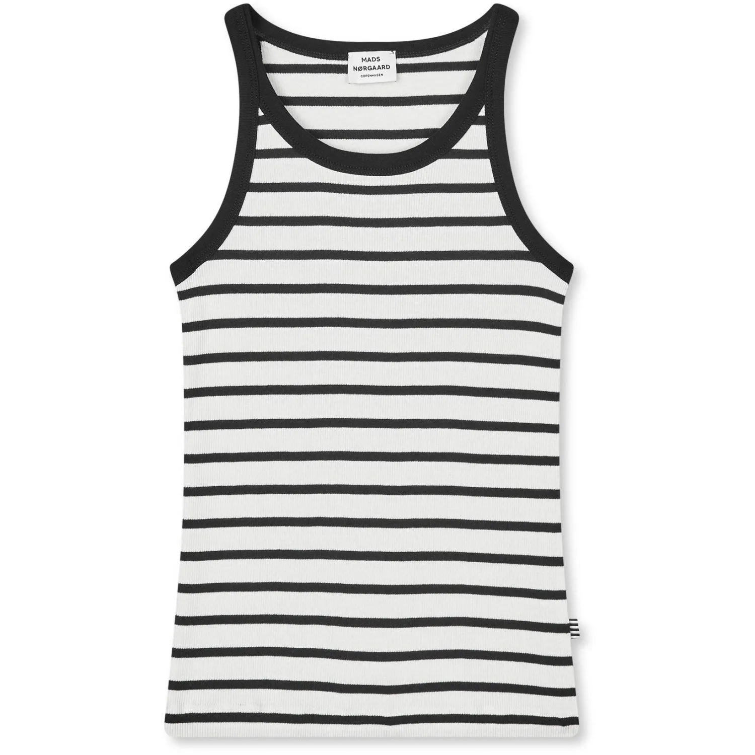 Mads Nrgaard Vanilla Ice/Black 2x2 Cotton Stripe Carinila Top