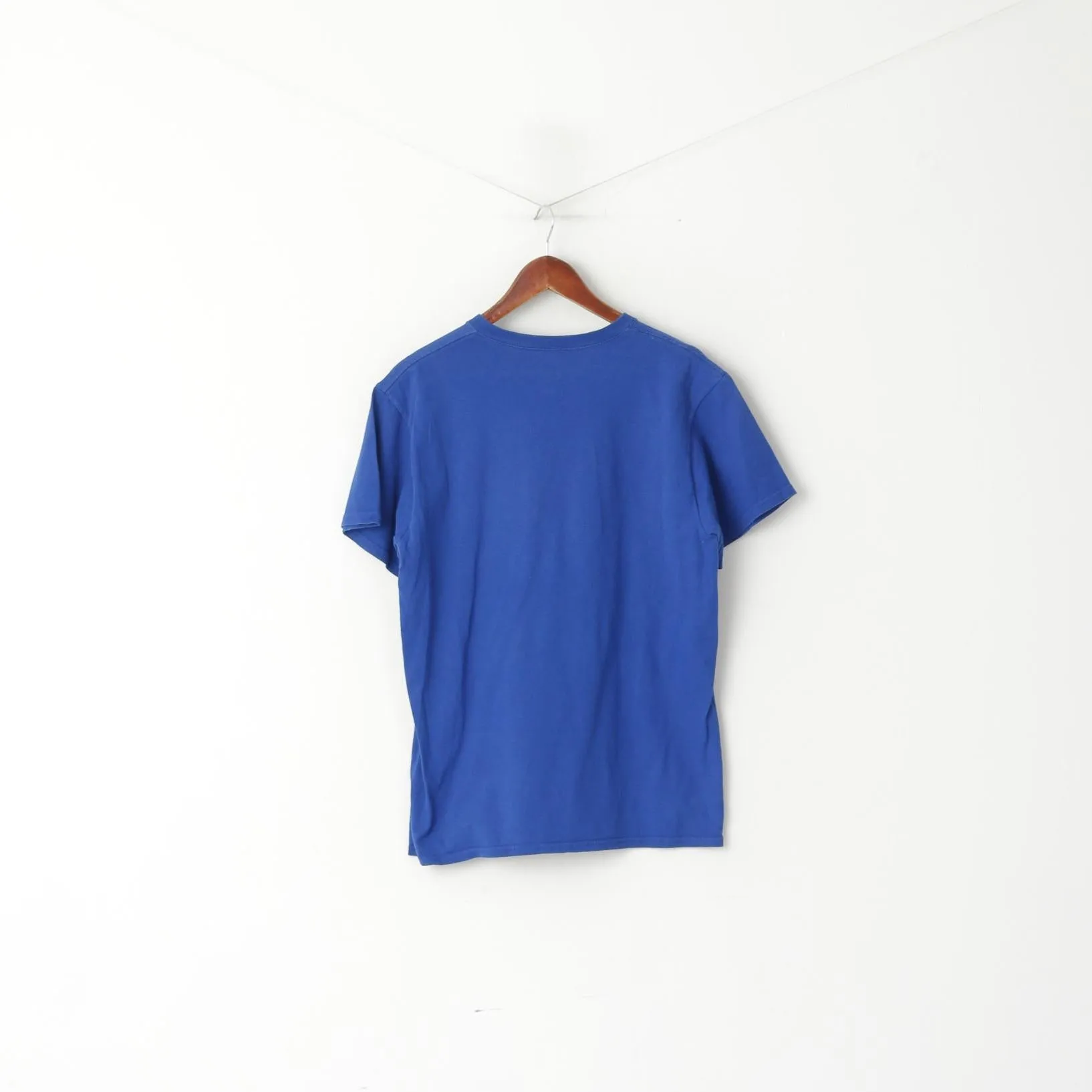 Majestic Men M Shirt Blue Cotton Los Angeles Dodgers Baseball Sport Top