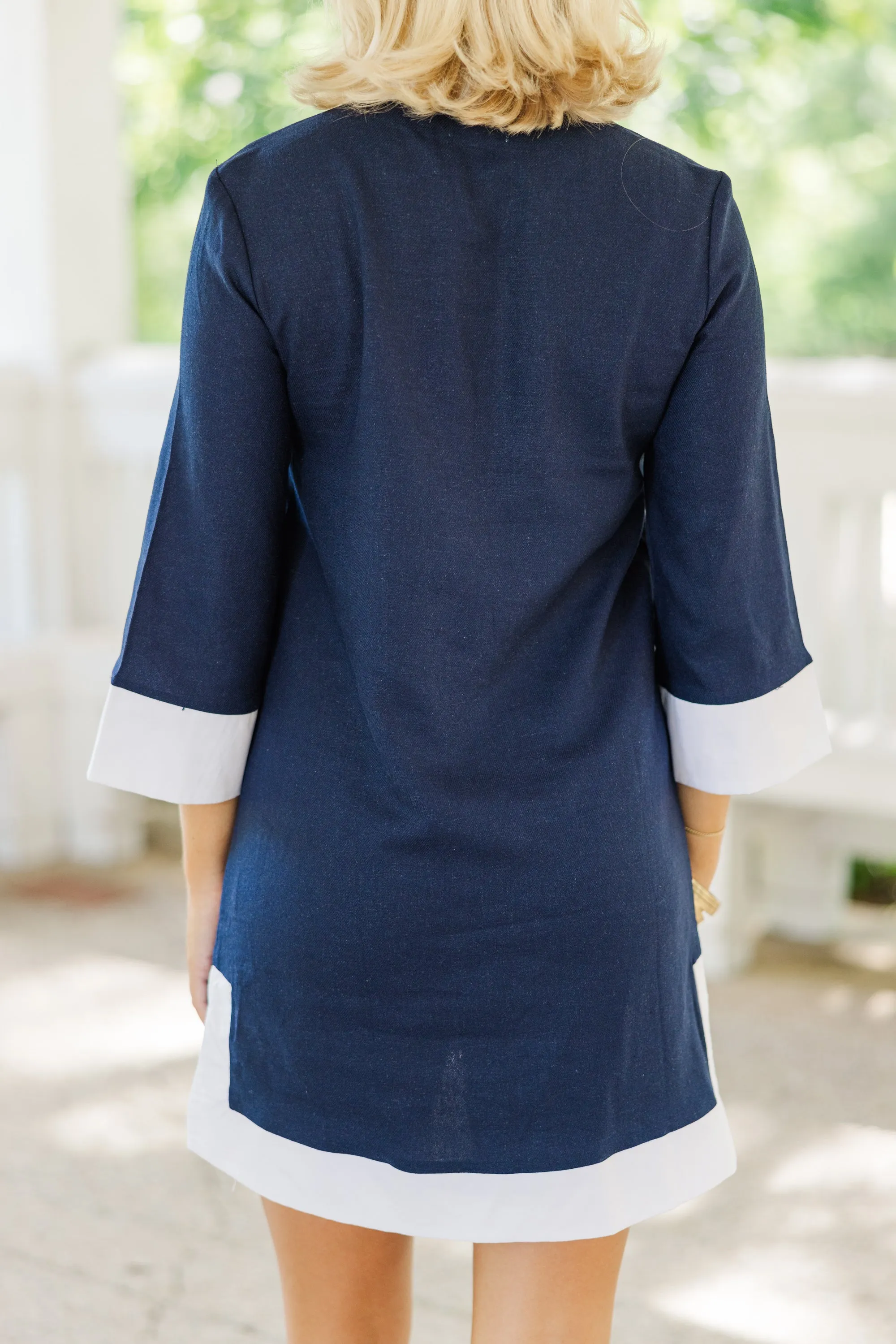 Make Your Day Navy Blue Shift Dress