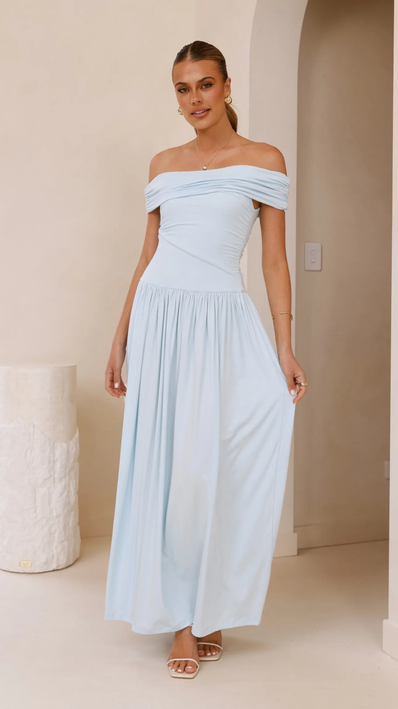 Manalla Maxi Dress - Sky Blue Billy J