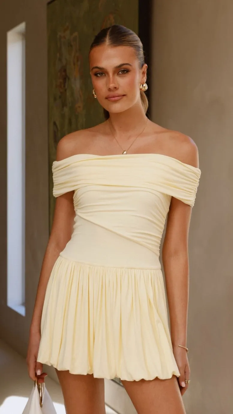 Manalla Mini Dress - Lemon Billy J
