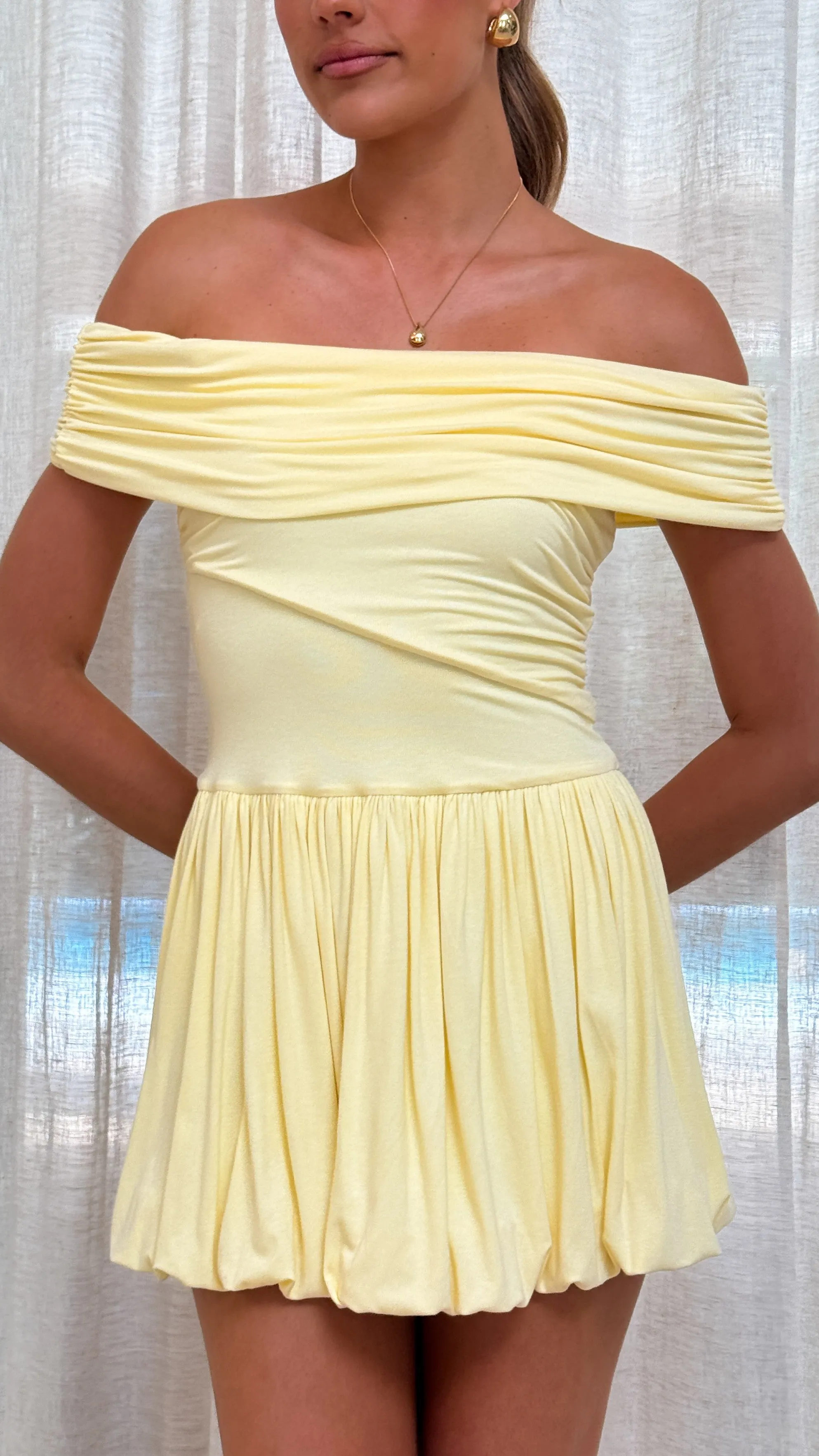 Manalla Mini Dress - Lemon Billy J