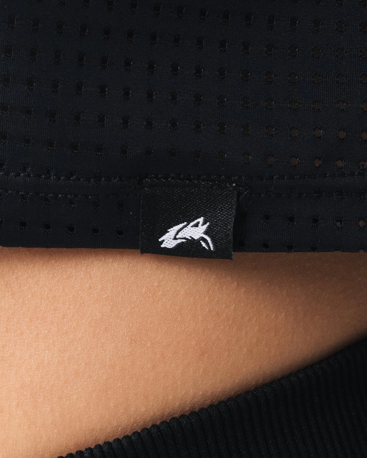 Margo Mesh Crop Tee - Black Alphalete Athletics