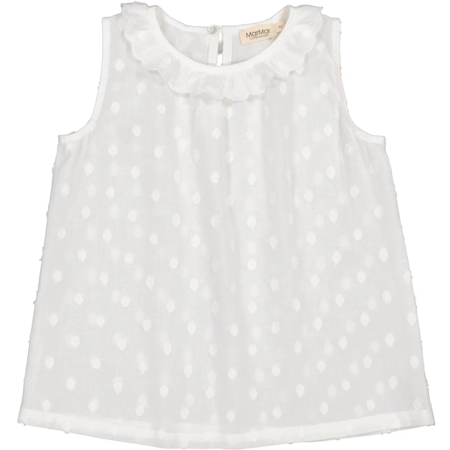 MarMar Dobby Dots Gentle White Talsa Top
