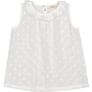 MarMar Dobby Dots Gentle White Talsa Top
