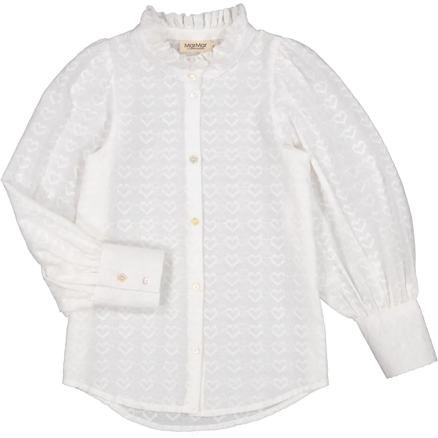 MarMar Dobby Hearts White Tribeca Shirt