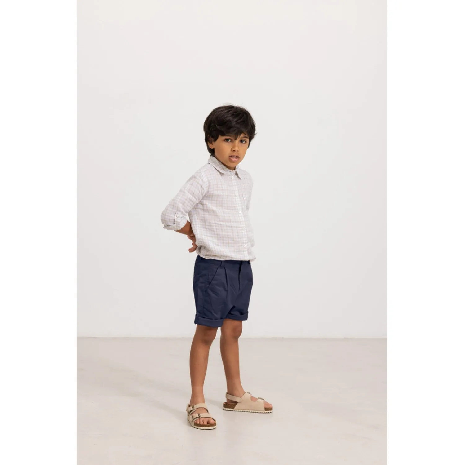 MarMar Fine Linen Summer Check Tommy Shirt