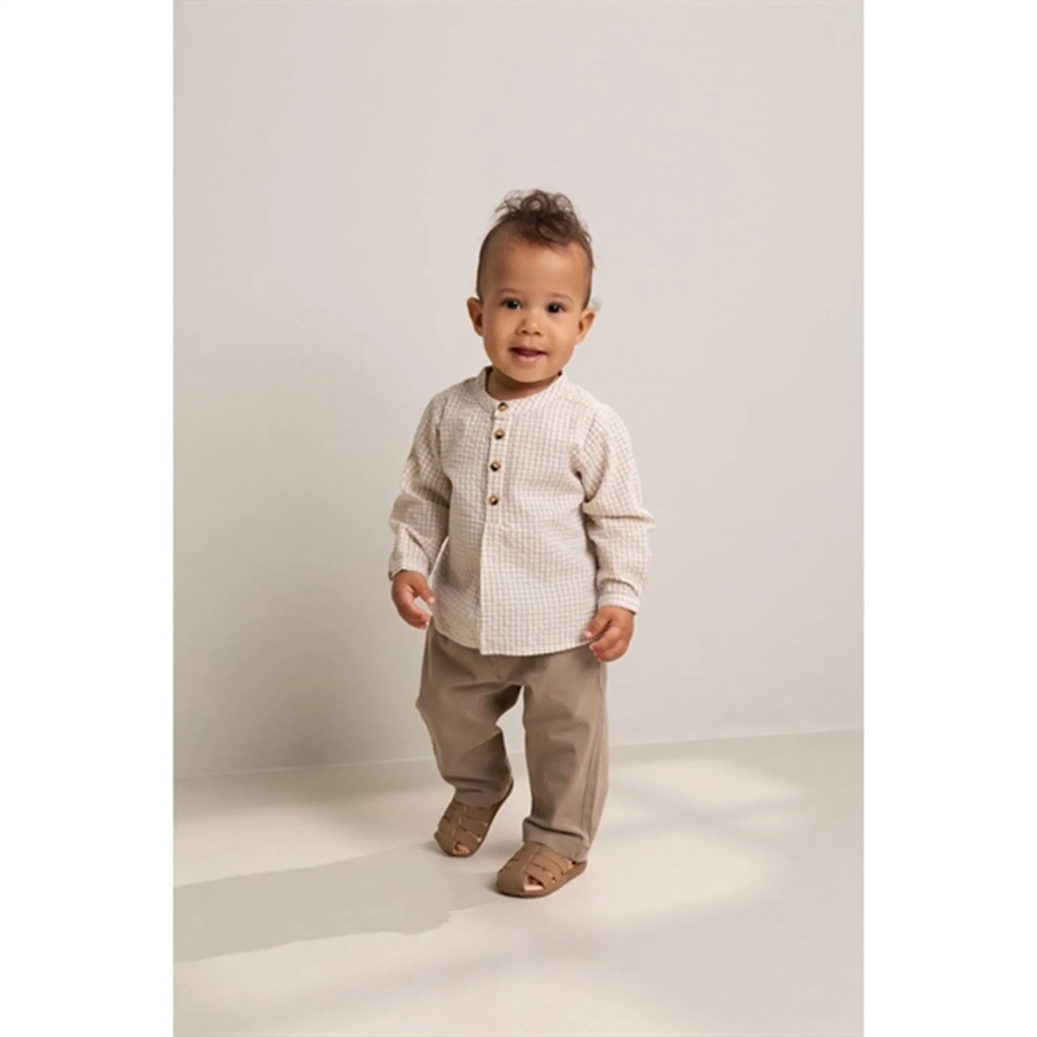 MarMar Grey Sand Gingham Totoro Shirt