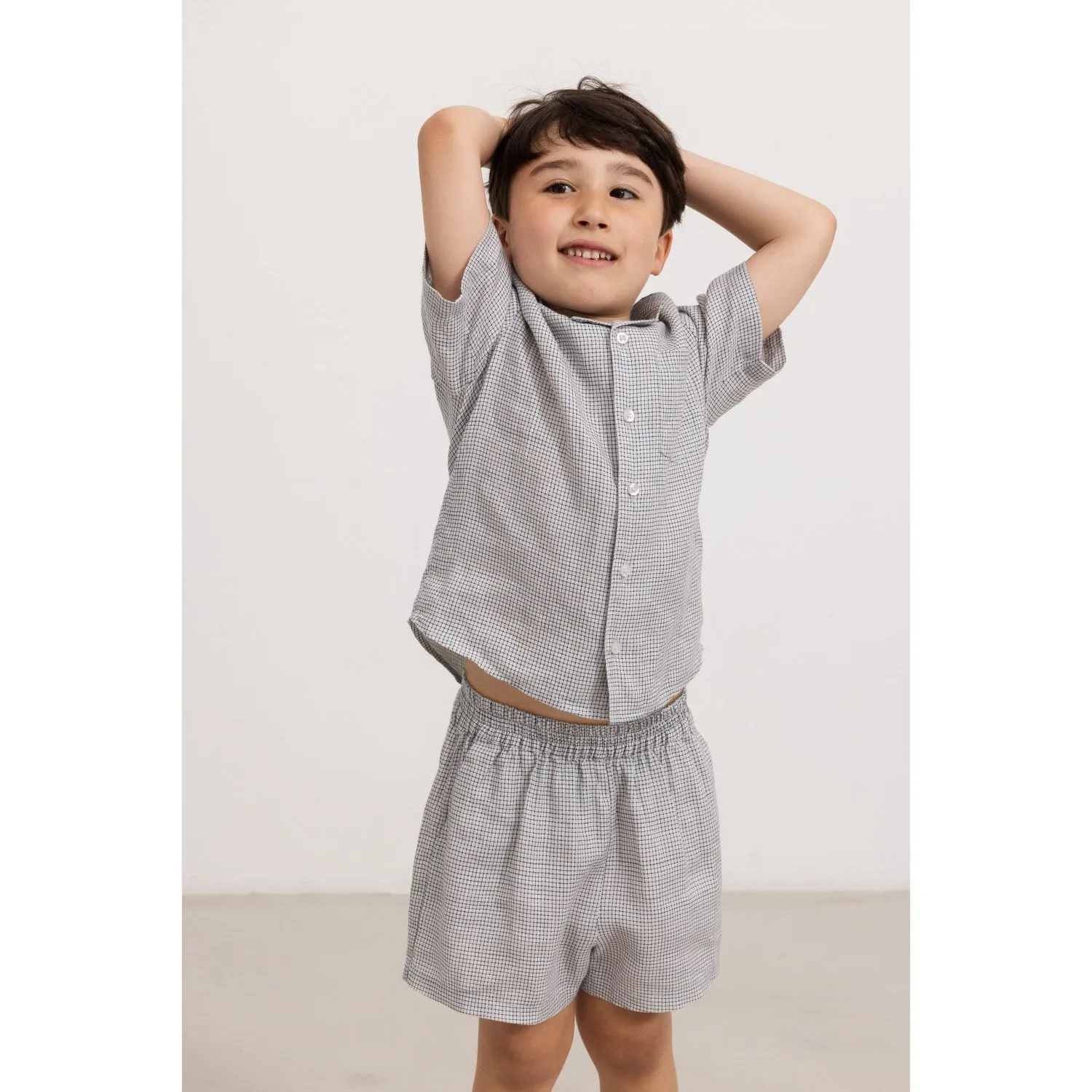 MarMar Linen Mini Check Tage Shirt