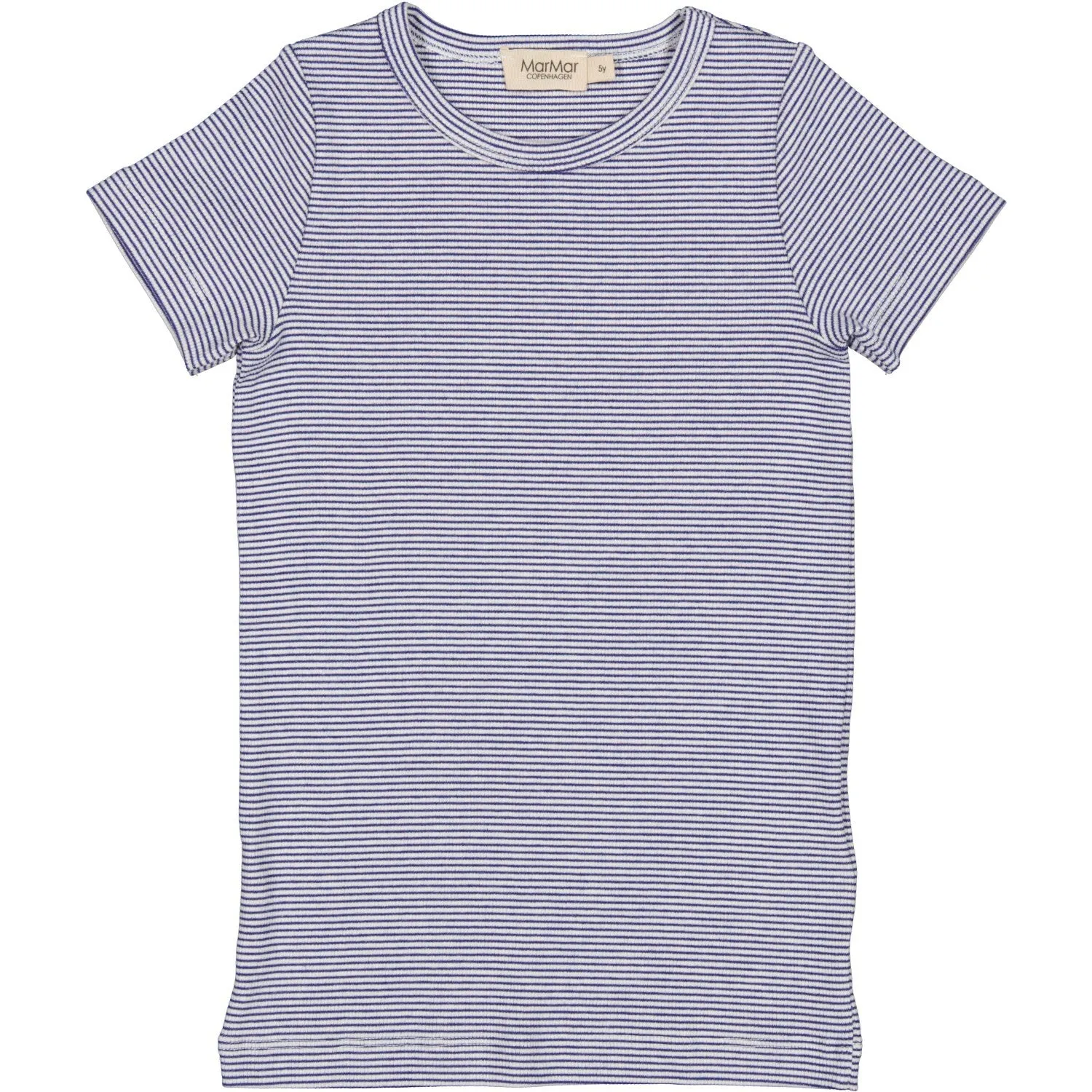 MarMar Modal Fine Rib Blue Stripe Tago T-Shirt