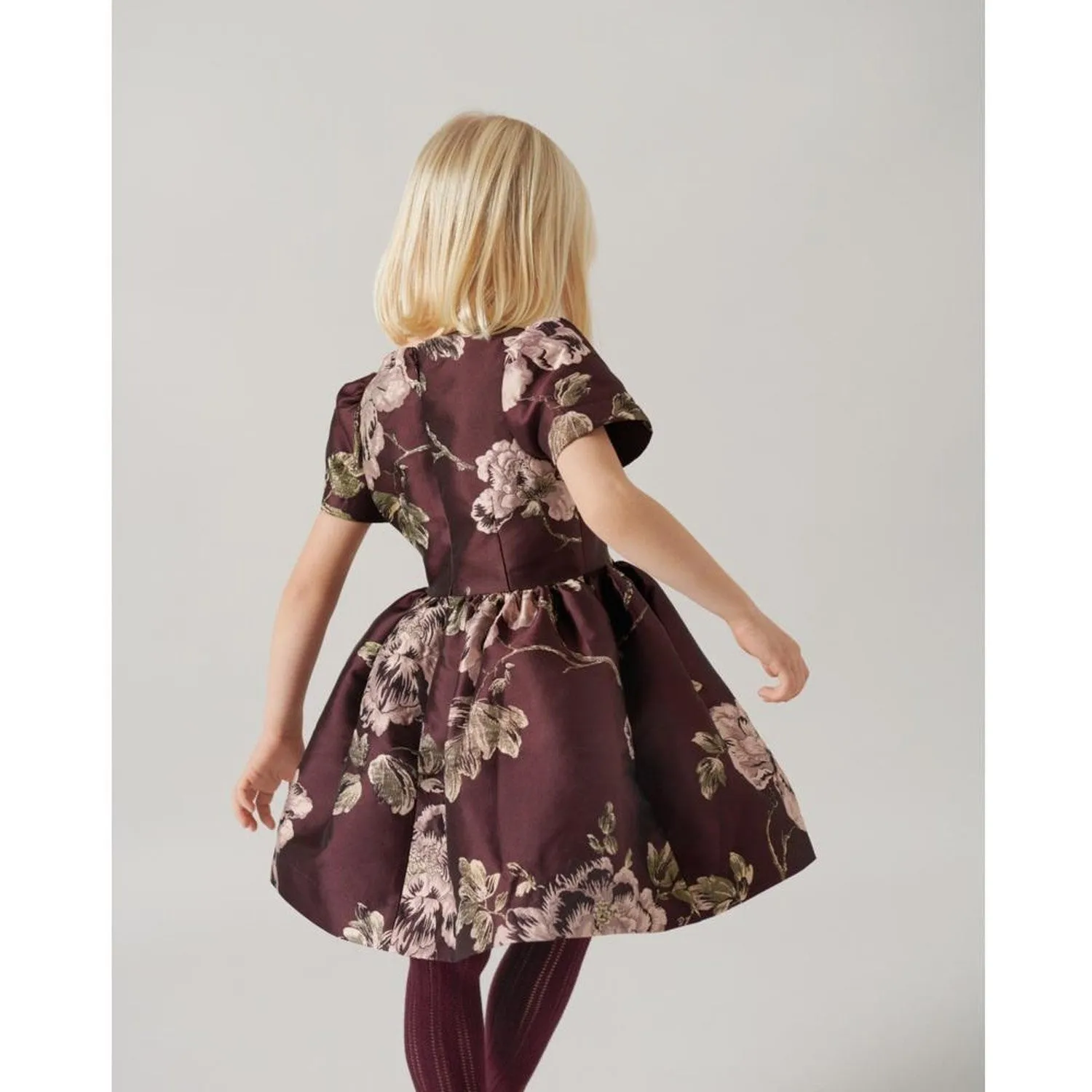 MarMar Party Jacquard Deep Mulberry Jacquard Doreen Dress