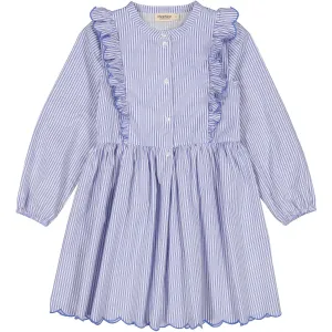 MarMar Poplin Bolich Blue Strips Deidra LS Dress