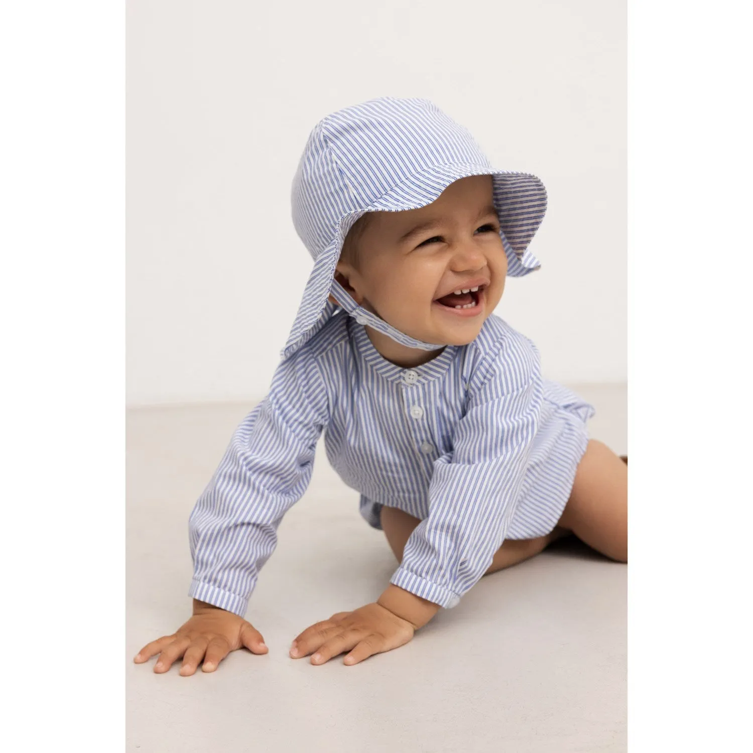 MarMar Poplin Bolich Blue Strips Totoro Shirt