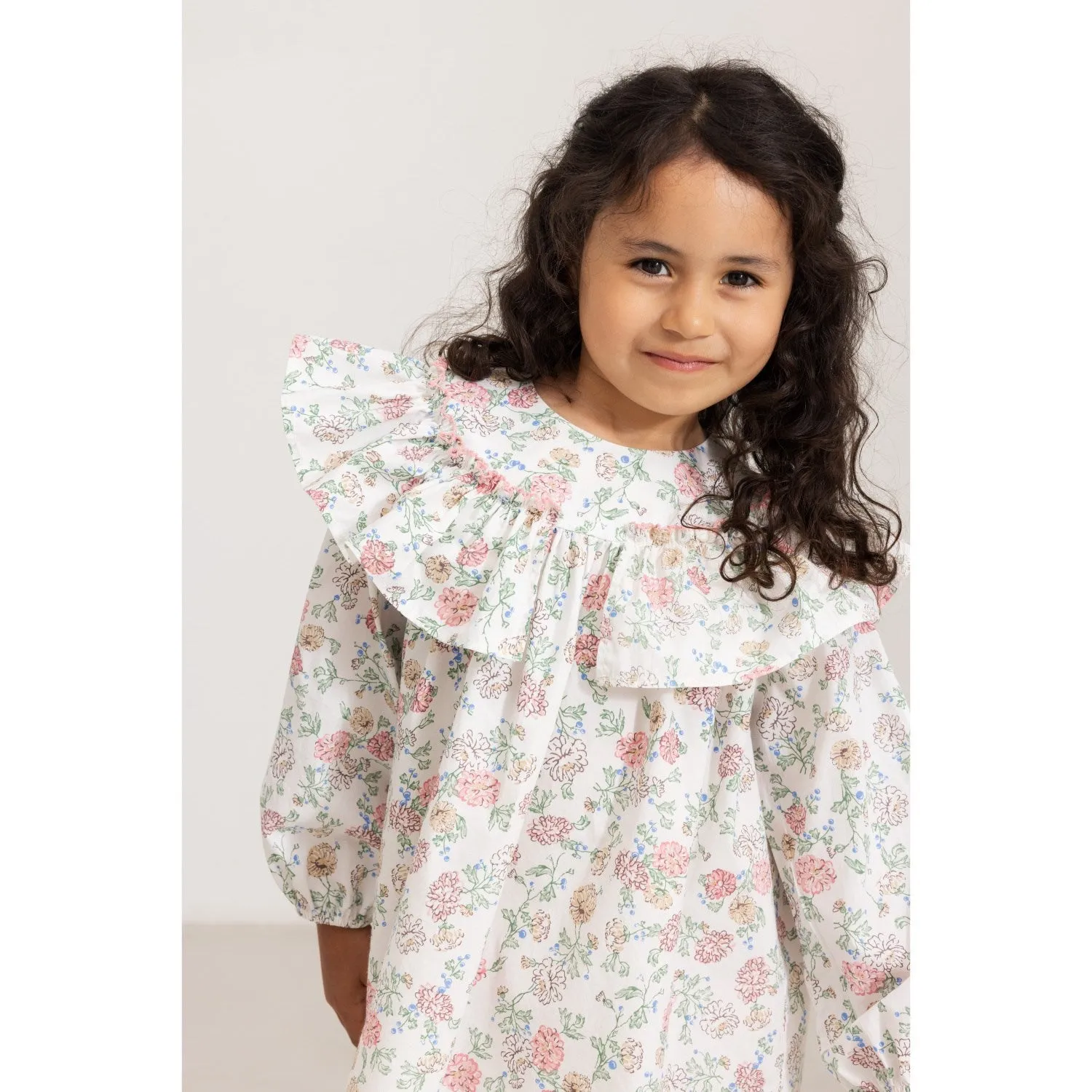 MarMar Poplin Summer Bloom Delsa LS Dress