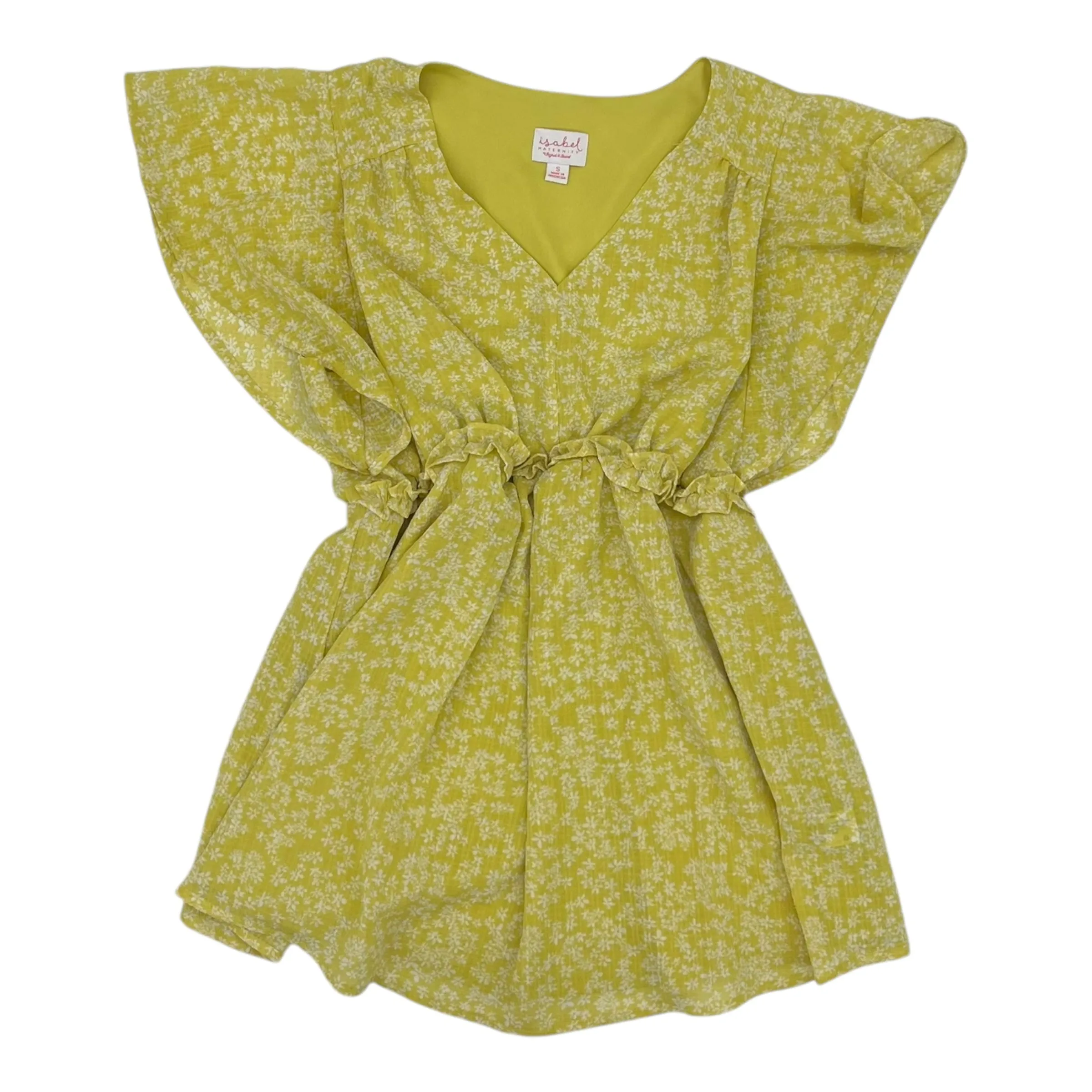 Mat Top Ss By Isabel Maternity In Yellow, Size:S