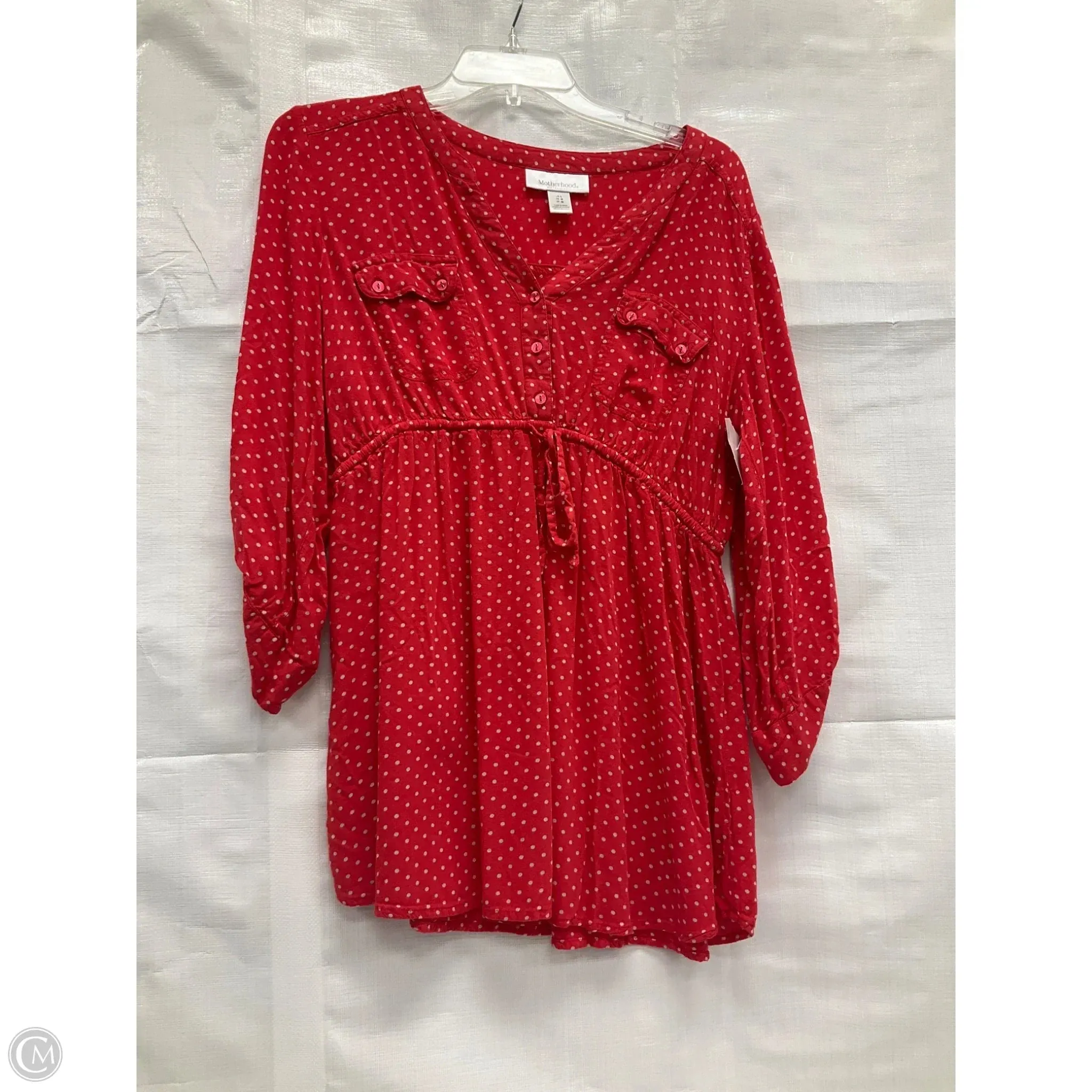 Maternity Top Long Sleeve By Motherhood, Size: L