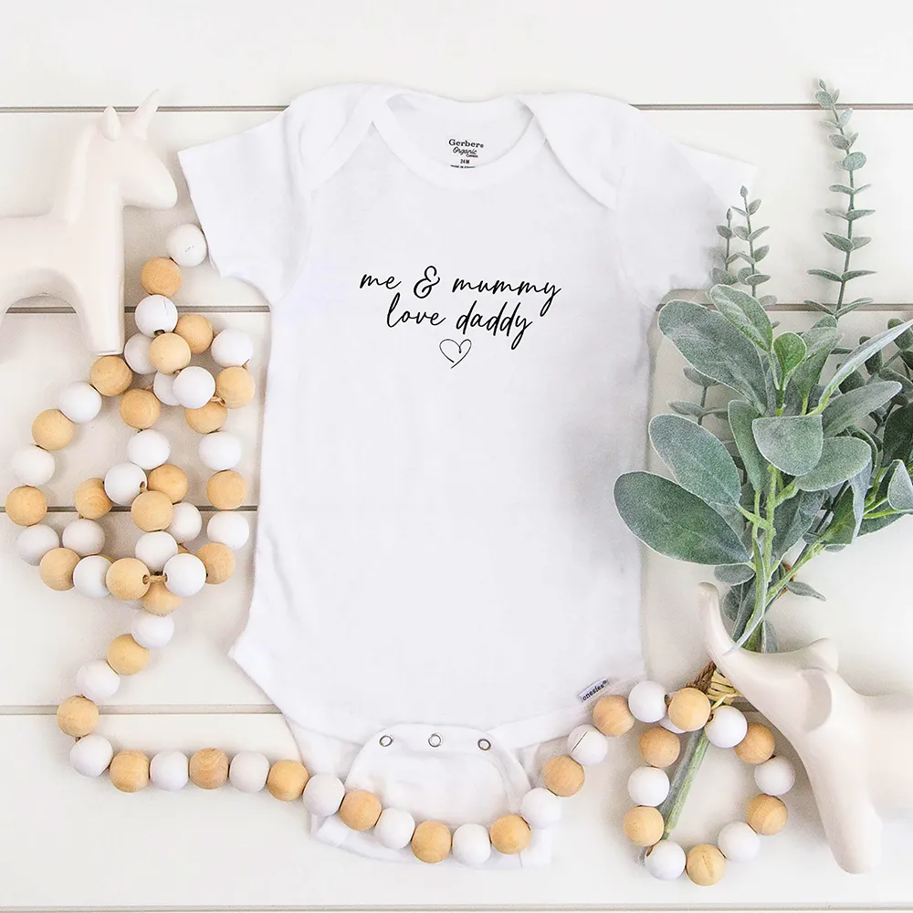 Me & Mummy Love Daddy Baby Vest