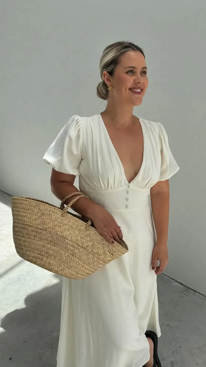 Melea Midi Dress - White Billy J