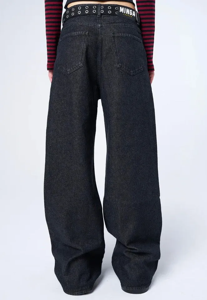 Minga London - Bones Black Washed - Jeans