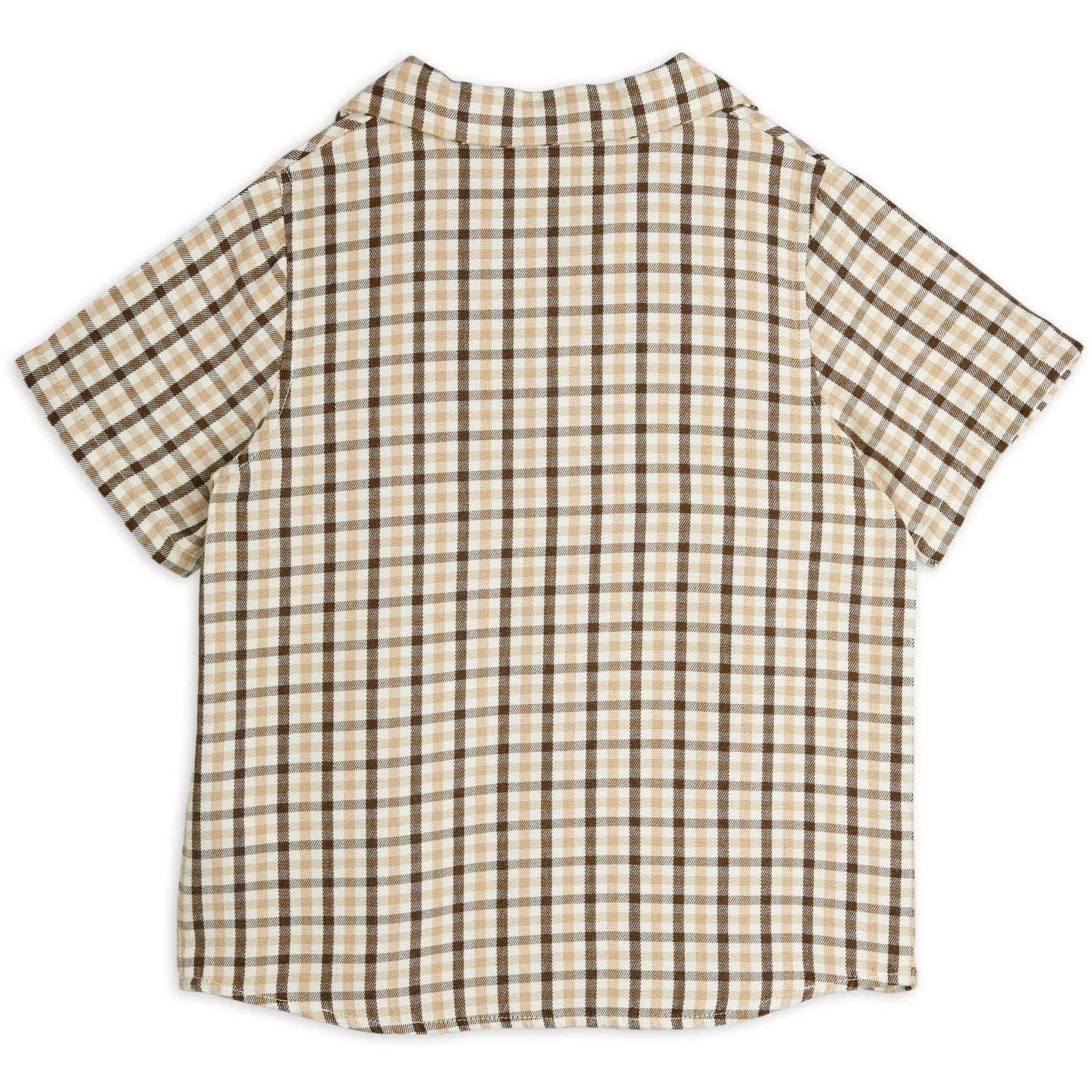 Mini Rodini Beige Gingham Woven Shirt