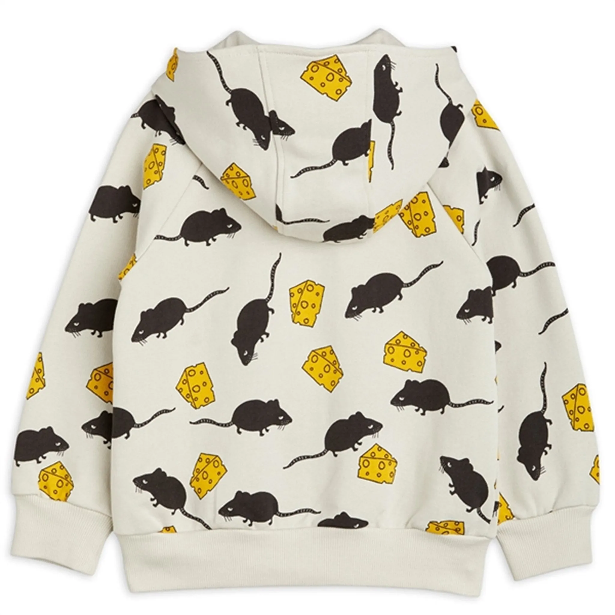 Mini Rodini Mouse Light Grey Hoodie