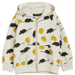 Mini Rodini Mouse Light Grey Hoodie