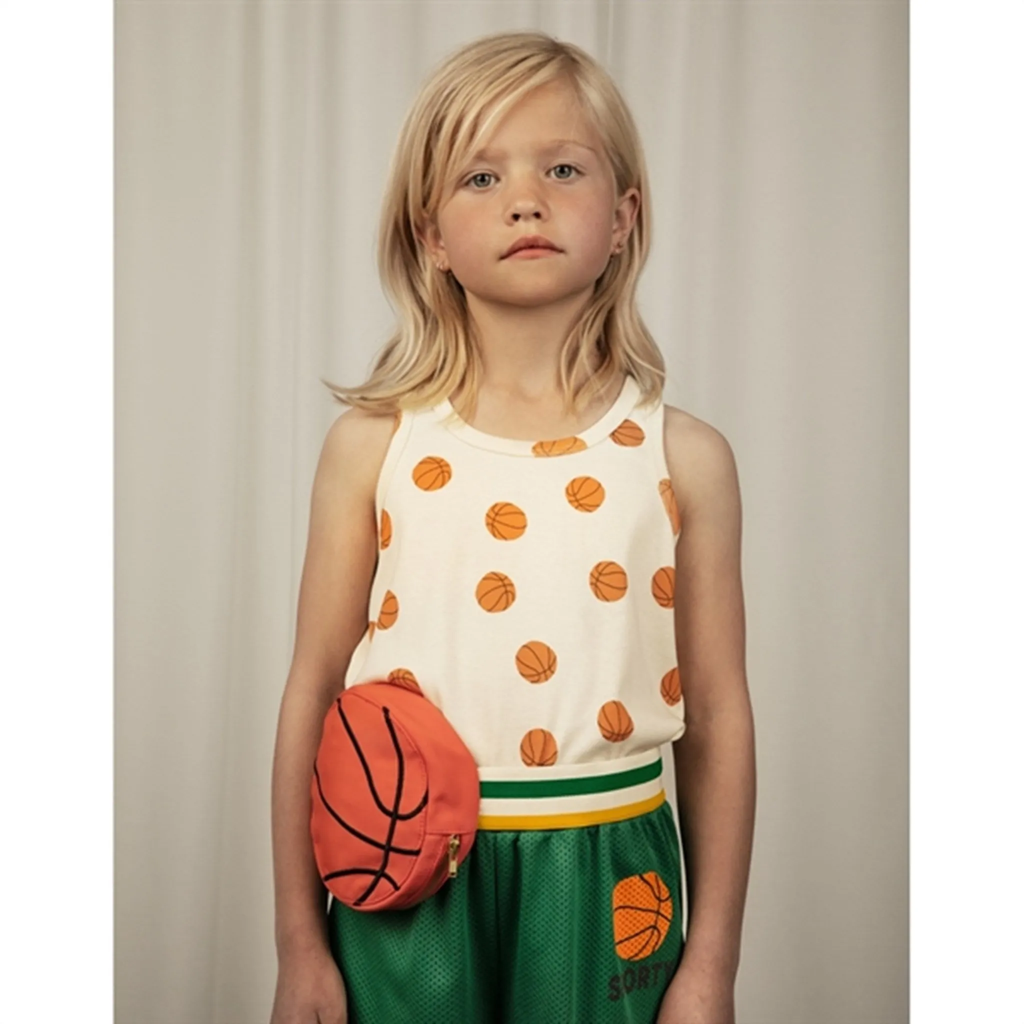 Mini Rodini Offwhite Basketball Aop Tank Top