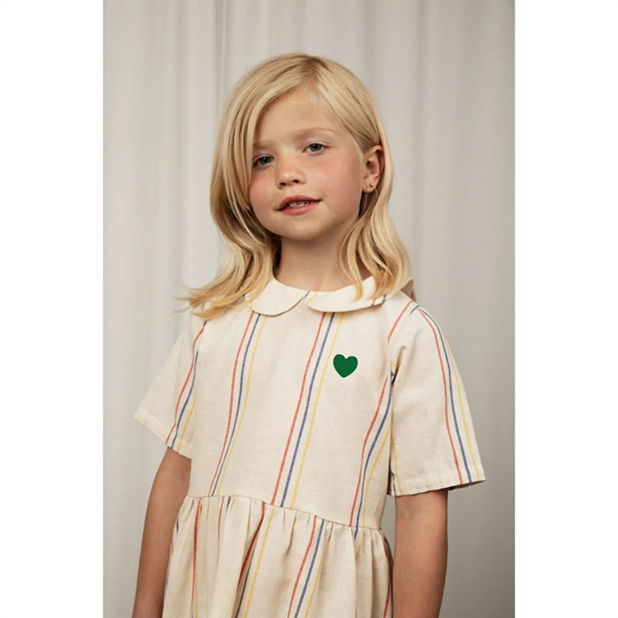 Mini Rodini Offwhite Stripe Y/D Woven Dress