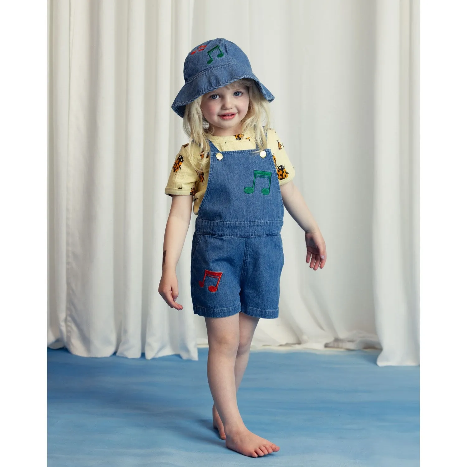 Mini Rodini Yellow Ladybugs AOP T-Shirt