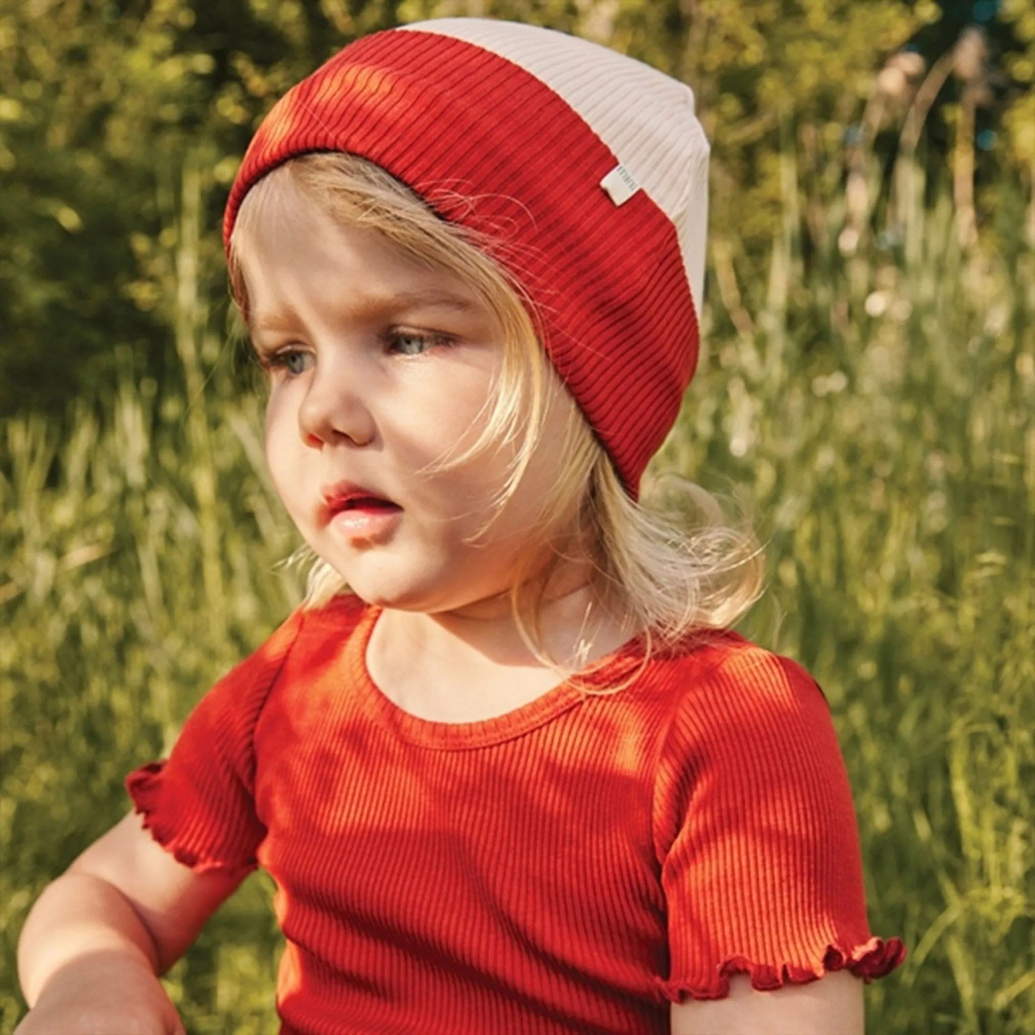Minimalisma Blomst T-shirt Poppy Red