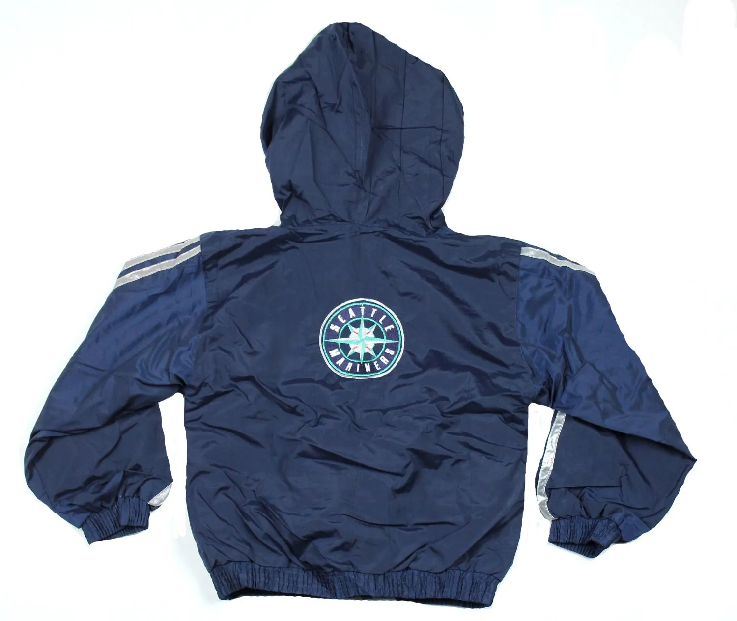 MLB Baseball Boys Seattle Mariners Reversible Full Zip Hooded Jacket - Navy