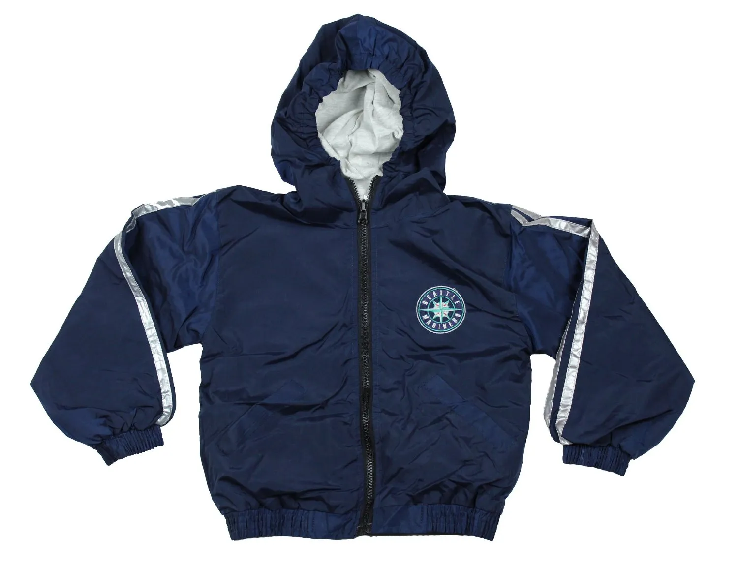 MLB Baseball Boys Seattle Mariners Reversible Full Zip Hooded Jacket - Navy
