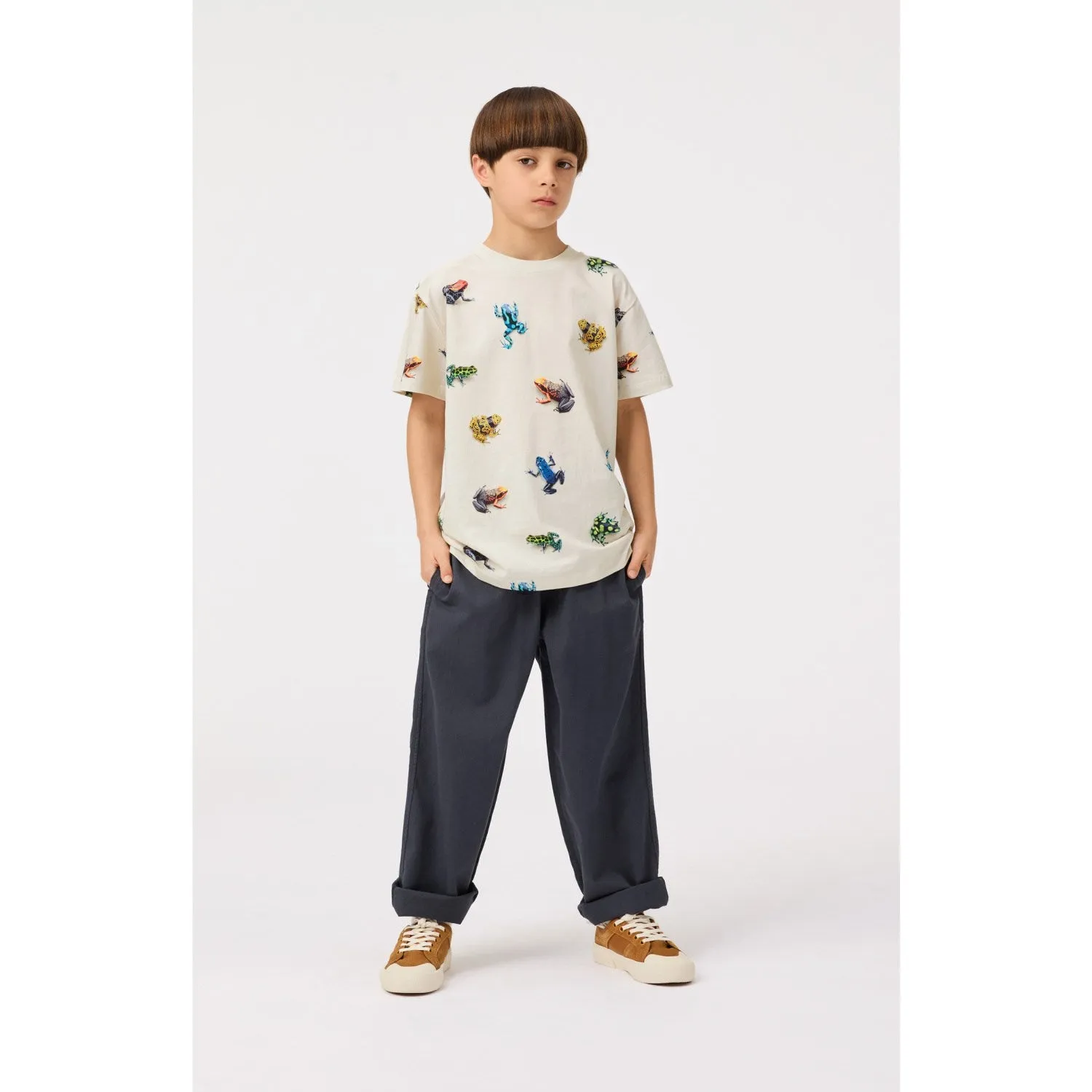 Molo Vibrant Frogs Roxo T-Shirt