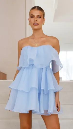Monet Mini Dress - Blue Billy J