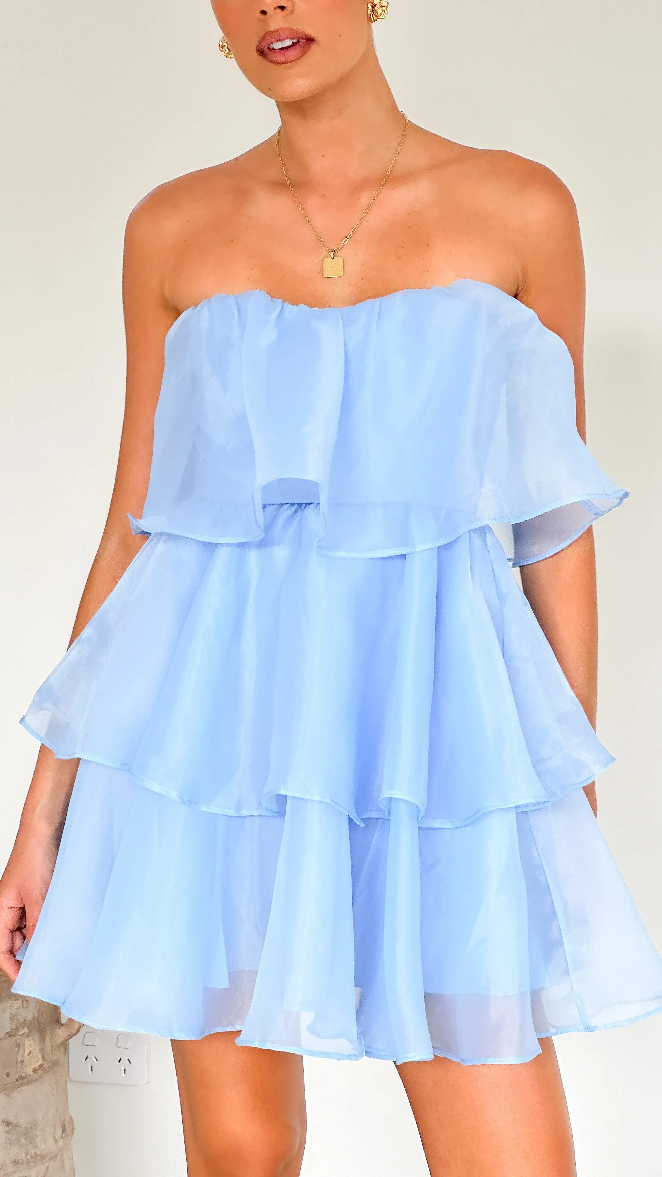 Monet Mini Dress - Blue Billy J