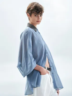 Monili Collar Organza Blouse