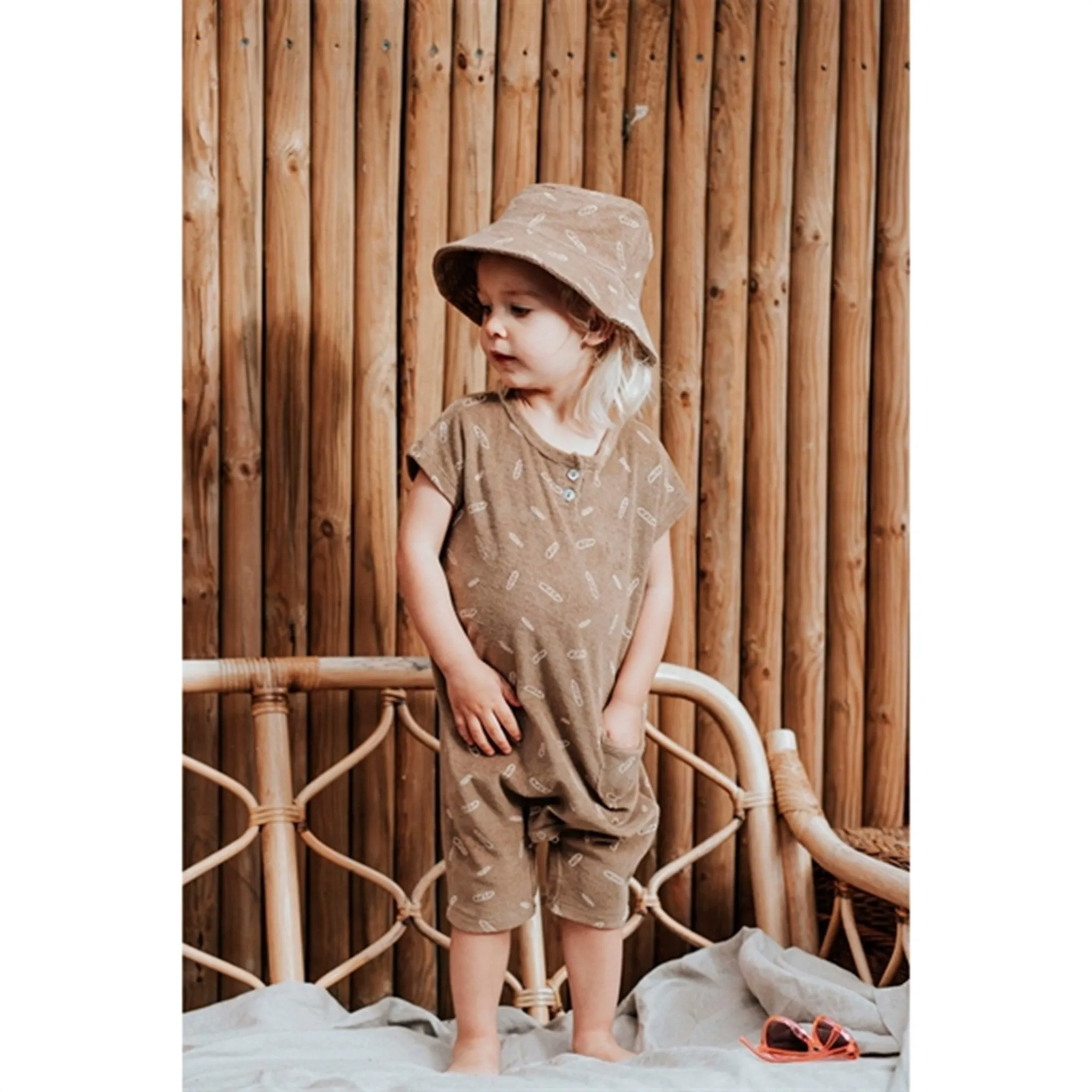 Monsieur Mini Terry Baguette Baggy Onesie Suit Bronze
