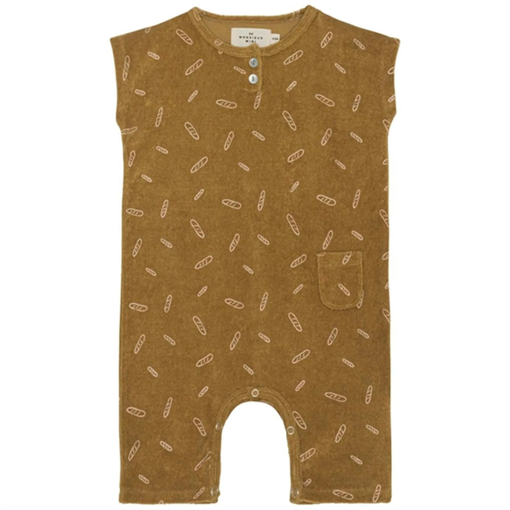 Monsieur Mini Terry Baguette Baggy Onesie Suit Bronze