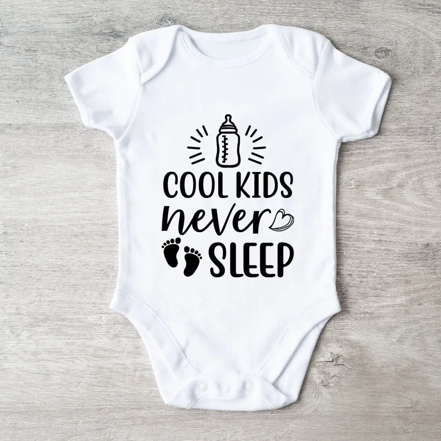MRK Basics Funny Slogans White Baby Vest