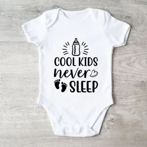 MRK Basics Funny Slogans White Baby Vest