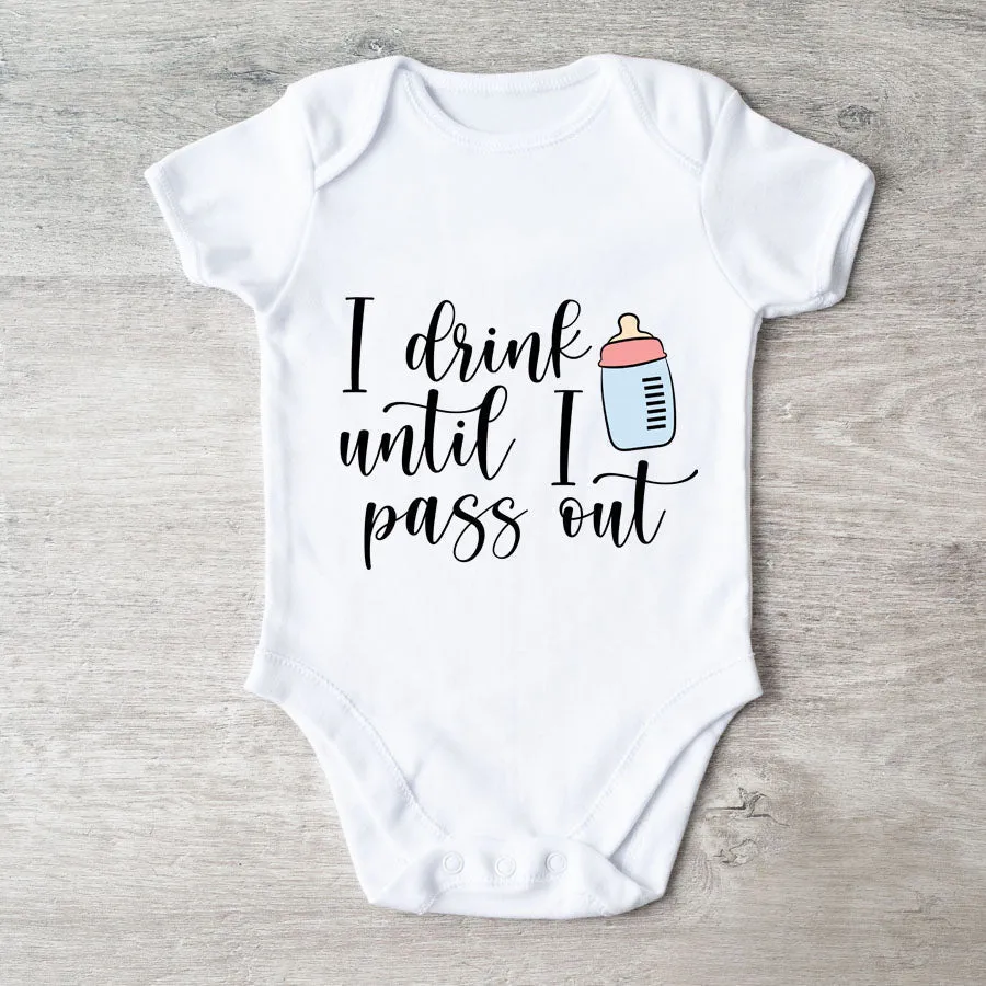 MRK Basics Funny Slogans White Baby Vest