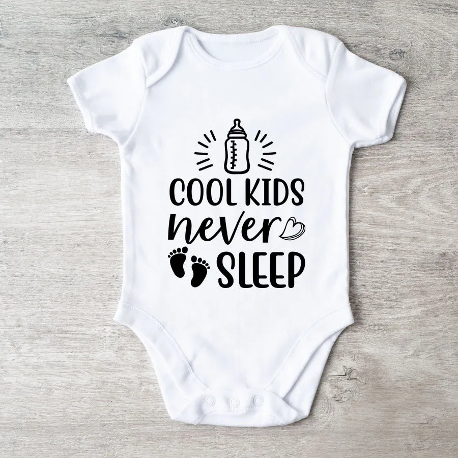 MRK Basics Funny Slogans White Baby Vest