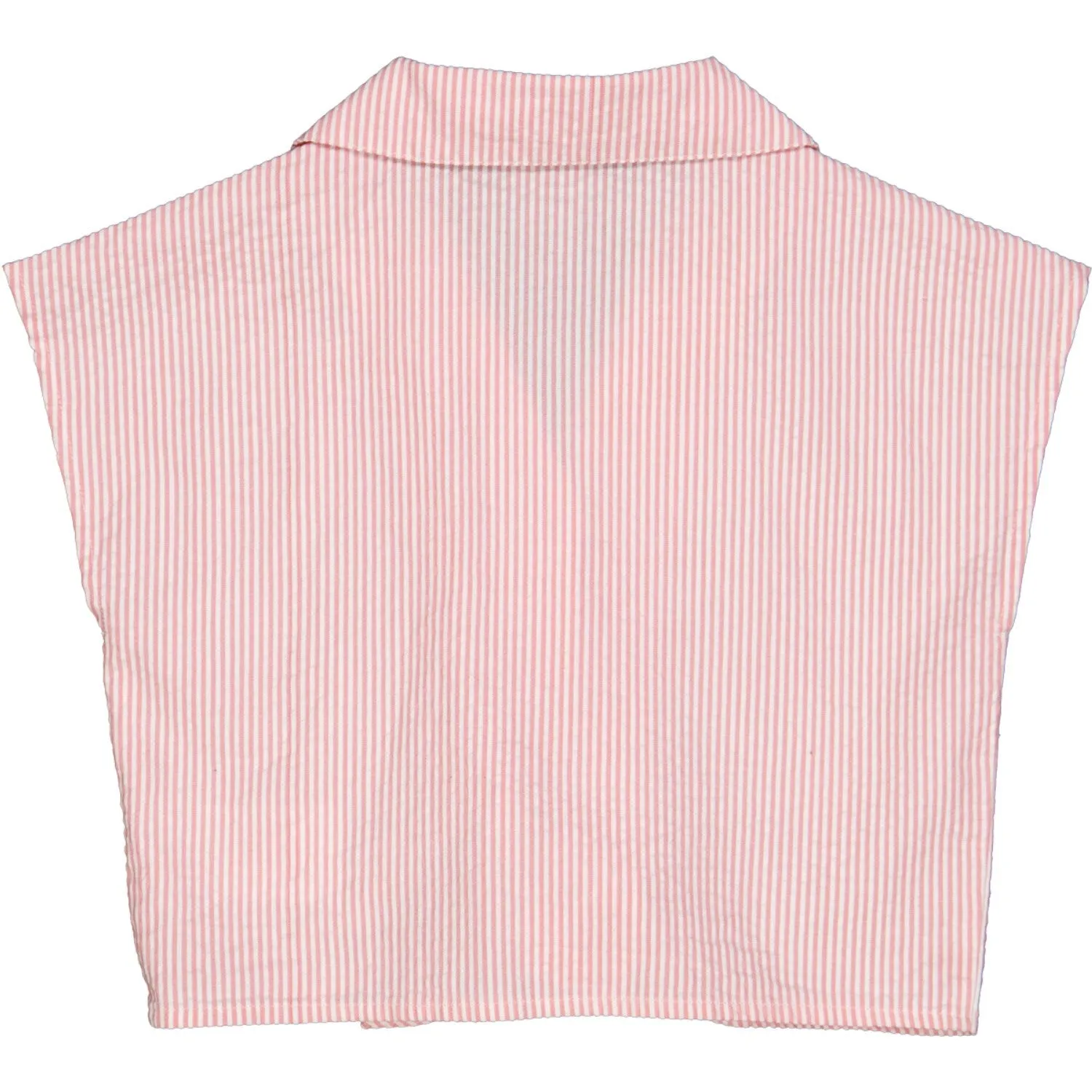 Msli Balsam Cream/ Bubblegum Seersucker Stripe Crop Shirt