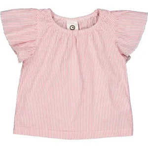 Msli Balsam Cream/ Bubblegum Seersucker Stripe Frill Top Baby