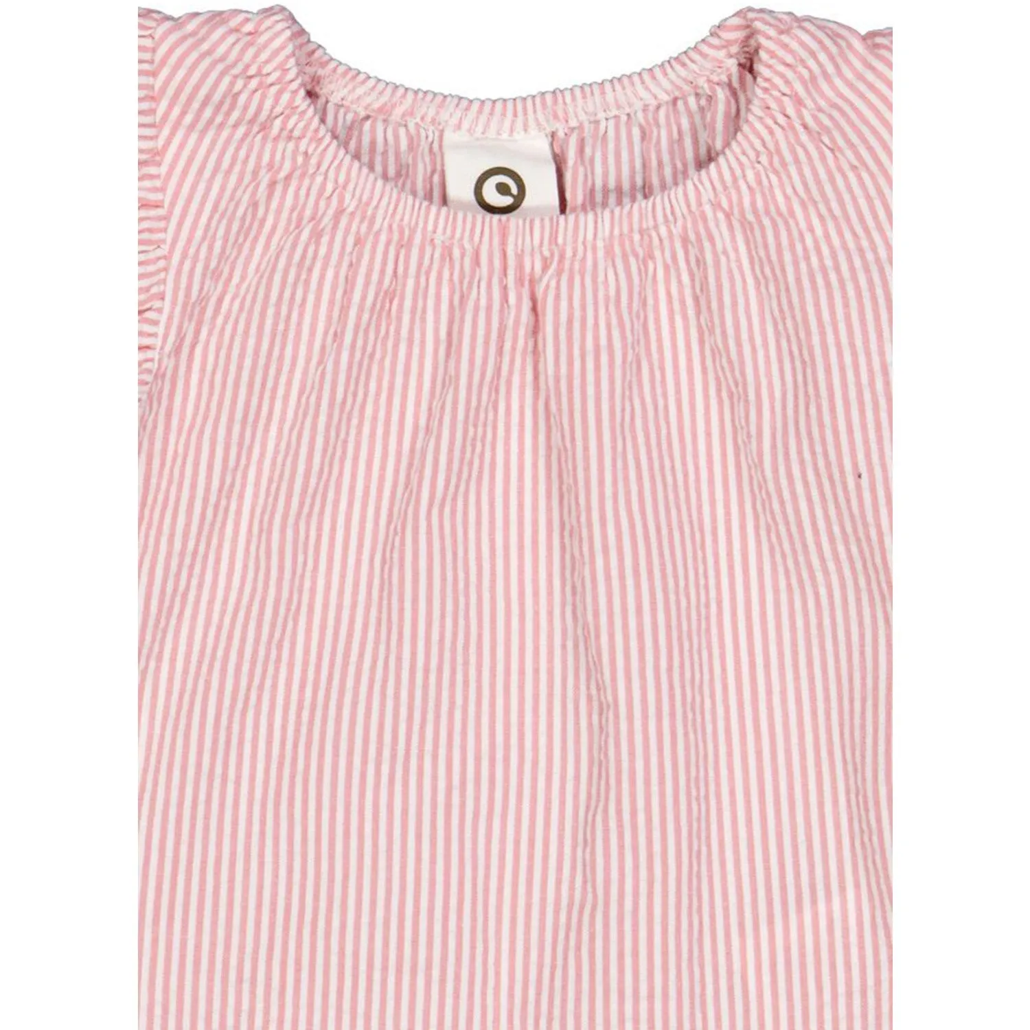 Msli Balsam Cream/ Bubblegum Seersucker Stripe Frill Top Baby