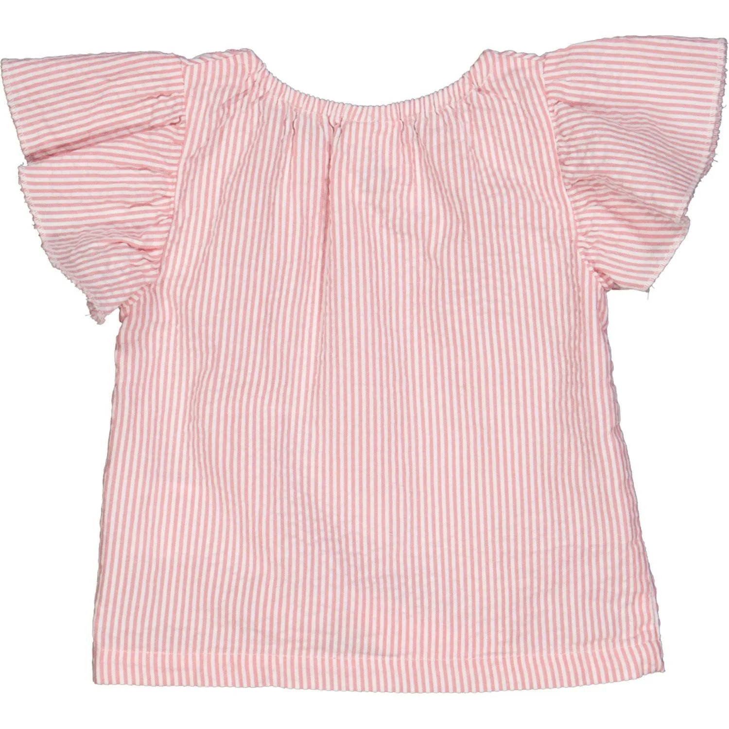 Msli Balsam Cream/ Bubblegum Seersucker Stripe Frill Top Baby