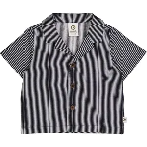 Msli Balsam Cream/Night Blue Poplin Stripe Shirt