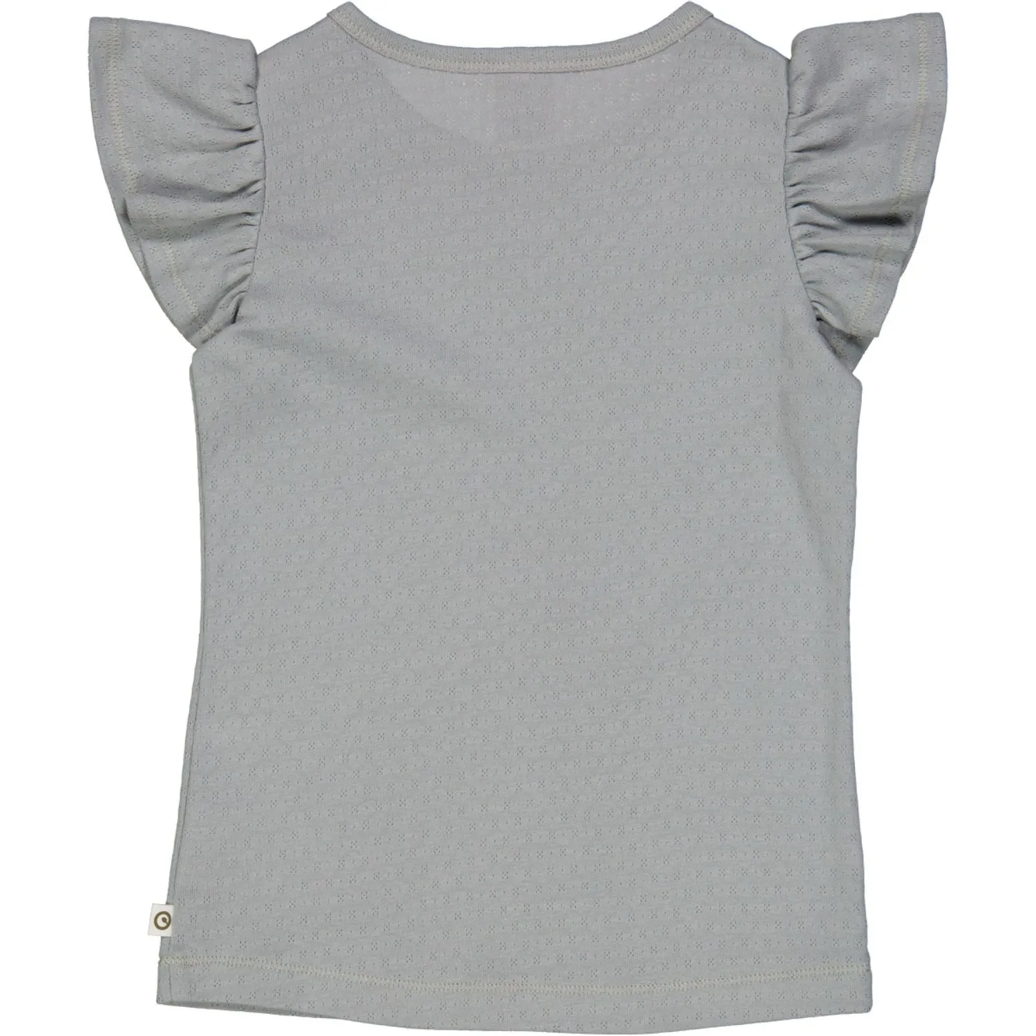 Msli Jasmin Blue Pointelle Frill Top